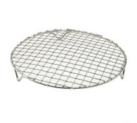 Lot de 2 grilles de cuisson rondes en acier inoxydable pour plaque de cuisson et cuisson à la vapeur, conçues pour un support de plat lourd et une cuisson uniforme (15 cm)