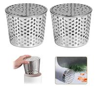 Lot de 2 grilles de drainage caniveau avec protection anti-feuilles adaptées aux toits plats tuyaux de drainage et égouts