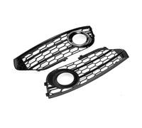 Lot de 2 grilles de phares antibrouillard avant Compatible pour Audi A4 B8 B8.5 ALLROAD 2009-2015, accessoires de voiture en nid d'abeille 8K0807681J01C(Chrome Silver)