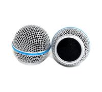 Lot de 2 grilles de rechange pour microphone compatible avec BETA 58A, coque de micro de remplacement, housse de tête de micro