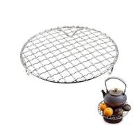 Lot de 2 grilles de refroidissement rondes en acier inoxydable pour cuisson et cuisson à la vapeur avec construction pour support de plat lourd (16,5 cm)