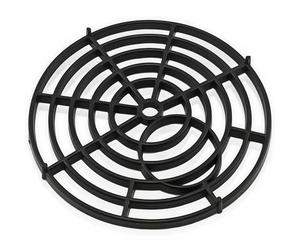 Lot de 2 grilles de vidange rondes noires en plastique de 175 mm - Protection robuste pour canalisations extérieures, terrasses, jardin, allées et systèmes d'eau de pluie - Housse de drainage durable