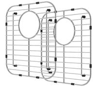 Lot de 2 grilles d'évier de cuisine en acier inoxydable - 34 x 30 cm - Grille inférieure R50 - Multifonctions - Grille d'égouttoir pour évier