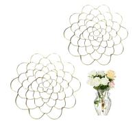 Lot de 2 grilles florales réutilisables en acier inoxydable de 10,2 cm pour vase, support d'arrangement floral en métal, outil d'arrangement de bouquet en fil d'acier inoxydable pour tiges de fleurs