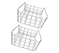 Lot de 2 grilles multifonctionnelles pour friteuses à air comprimé avec bâtonnets à brochettes, cuisson uniforme et grille à brochettes de barbecue à faible teneur en huile