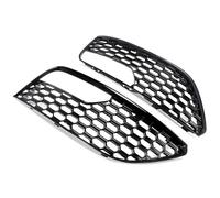 Lot de 2 grilles protection for pare-chocs avant noir brillant, en nid d'abeille, compatible avec Audi A3 2012-2016 8V3807681 8V3807682