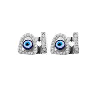 Lot de 2 Grillz de dents Hip Hop plaqué or 14 carats - Grillz à une seule dent - Grilles de dents supérieures pour vos grilles dentaires pour homme et femme - Costume de rappeur, one size, Laiton, Pas