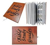 Lot de 2 - Guide d'étude biblique 66 pages, Journal dévotionnel quotidien, Guide de résumé de livre biblique avec notes des Écritures et réflexions de prière, Cahier d'étude, d'apprentissage
