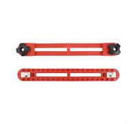 Lot de 2 guides de base réglables pour scie circulaire, pince de positionnement pour le travail du bois avec boucle inversée bidirectionnelle, convient pour 10,2 cm à 15,2 cm (rouge)