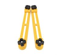 Lot de 2 guides de base réglables pour scie circulaire, pince de positionnement pour le travail du bois avec boucle inversée bidirectionnelle, convient pour 10,2 cm à 15,2 cm (jaune)