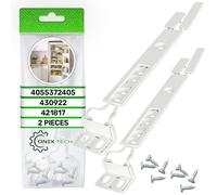 Lot de 2 guides de porte réfrigérateur intégrés avec code original 2230349041 4055372405 pour Electrolux pour AEG 694170495 pour Smeg 430922 pour Küppersbusch 07539240 pour Quelle - ONIX TECH