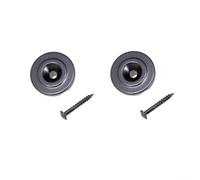 Lot de 2 guides de retenue pour cordes de basse électrique avec vis en métal pour un accordage précis et réduire les harmoniques sympathiques (noir)