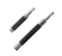 Lot de 2 guides de vis avec longueur réglable - Adaptateur de barre d'extension pour perceuses à tige hexagonale de 6,35 mm et tournevis en collision - Porte-embout magnétique pour fixation sécurisée