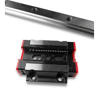 Lot de 2 guides linéaires carrés à montage bas EGR15, EGR20, EGR25 et EGR30 + 4 blocs de roulement EGH15CA/EGW15CC/EGH20CA/EGW20CC for routeur CNC(EGW15CC,200mm)