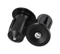 Lot de 2 guidons de vélo en alliage d'aluminium - Extrémités antidérapantes absorbant les chocs pour la plupart des vélos, poignées de cyclisme légères avec extension sécurisée, diamètre de 23,7 mm
