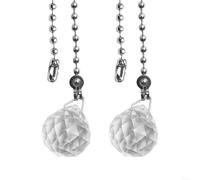 Lot de 2 guirlandes décoratives pour plafonnier avec perles en cristal 1 m de long pour salon ou cuisine