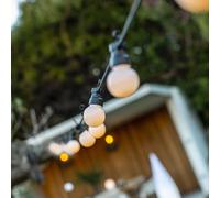 Lot de 2 Guirlandes lumineuses solaires 10 globes transparents LED blanc chaud PARTY MILKY SOLAR 5.70m 8 modes