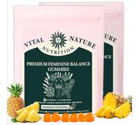 Lot de 2 Gummies Équilibre Féminin Premium - Saveur Ananas Hawaïen | Soutien du PH Intime & Défenses Immunitaires | Complément Alimentaire Délicieux pour Femmes