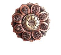 Lot de 2 gyroscopes rotatifs en Bronze for Doigts de Bouddha, décoration de méditation Bouddhiste, Cadeau for Enfants et Adultes(Red)