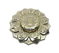 Lot de 2 gyroscopes rotatifs en Bronze for Doigts de Bouddha, décoration de méditation Bouddhiste, Cadeau for Enfants et Adultes(Golden)