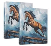 Lot de 2 haies de cheval à 3 anneaux en D A4 avec 200 feuilles pour enfants, fournitures scolaires, femmes, hommes et bureau