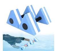 Lot de 2 haltères à eau portables en EVA - Haltères triangulaires pour exercices d'aérobic et natation - Haltères de piscine légères pour adultes - 27 x 15 x 13 cm - 160 g chacun