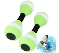 Lot de 2 haltères aquatiques en mousse EVA haute densité | Poids d'eau rembourrés doux pour l'exercice en piscine | Petits haltères pour la natation, l'entraînement, le fitness pour et adultes