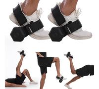 Lot de 2 haltères en forme de pied de singe pour exercices de fessiers et de jambes, sangle de cheville/pied réglable pour salle de sport à domicile, fixation de levage d'haltères pour boucles