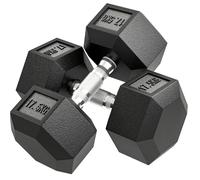 Lot de 2 haltères hexagonaux 17,5 kg - métal noir, poignée antidérapante