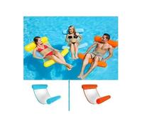 [Lot de 2] Hamac gonflable pour piscine Orange et Bleu