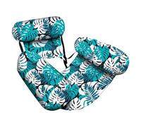 Lot de 2 hamacs gonflables - Confort - Nouille de piscine - Floats pour adultes - Chaise longue flottante pour l'été - Vacances lac rivière - Pliable - Bleu