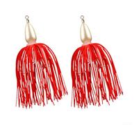 Lot de 2 hameçons de pêche en forme de calamar, configuration à 6 griffes optimisée pour les techniques de pêche en eau salée, y compris le jigging vertical (2#)