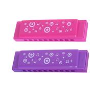 Lot De 2 Harmonicas Pour Enfants, Jouets Pour Enfants, Instruments De Pratique Pour Enfants, Cadeaux Pour Enfants, Adaptés Aux Débutants Et Aux Enfants (Violet, Rose)