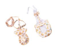 Lot de 2 harnais de confinement des déjections d'animaux domestiques lavables et réglables sur le thème du canard pour petits animaux en polyester harnais pour chien