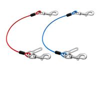 Lot de 2 harnais de voiture pour chien avec laisse en fil d'acier anti-morsure et clips de retenue sécurisés et fermeture à boucle pour un voyage sûr