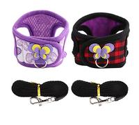 Lot de 2 Harnais et Laisse pour Cochon d'Inde, Hamster, écureuil et Furet - Confortable Taille S
