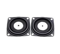 Lot de 2 haut-parleurs noirs à membrane vibrante de 2" pour une meilleure réponse à basse fréquence