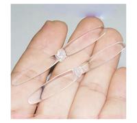 Lot de 2 hélices transparentes pour drone CCW/CW 66 mm, pièces de rechange de 1,2 mm pour petites hélices de quadricoptère RC.