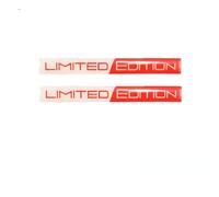 [Lot de 2] Hirondelle Bleue® Sticker Effet 3D Rouge/Blanc 'Limited Edition' pour Voiture Moto Scooter, Vendeur Français, Livraison Gratuite