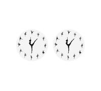 Lot de 2 horloges murales ballerine danseuse pour cuisine ou étude en intérieur