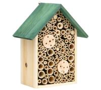 Lot de 2 hôtels à insectes en bois de sapin massif - Aide à la nidification pour abeilles, mouches et insectes utiles - 23 x 14 x 29 cm - Pour jardin et balcon