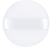 Lot de 2 houppettes à poudre extra large et récipient en verre de luxe de 15,2 cm avec houppette pour le bain pour femme, parfaites pour talc ou poudre libre (blanc 15,2 cm uniquement)