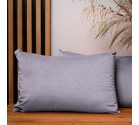Lot de 2 Housse Coussin 40 x 60 cm Violet Rectangle - en Velours, avec Fermeture éclair - taies d' Oreiller 40x60 décoratives, Decoration Salon, Decoration Chambre à Coucher