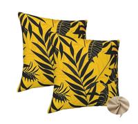 Lot de 2 Housse Coussin 40x40 cm, Doux Housse de Coussin Caramel Coussin Canape Decoration Maison, Carré Housse Coussin Plante Taies D'oreillers Double Face à Motif, pour Salon Canapé Deco Chambre -J6