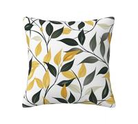 Lot de 2 Housse de Coussin 35x35 cm Housse Coussin Végétative Taie d'oreiller pour Canapé, Housse Coussin Exterieur en Lin Feuille Coussin Decoratif pour Chambre, Chaise, Jardin 35 x 35 cm - LYY79