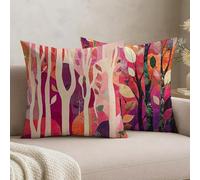 Lot de 2 Housse de Coussin 35x35 cm Velours Imperméable, Brillant Housse Coussin Extérieur pour Jardin Terrasse, Taie d'oreiller Abstrait, Décoration Maison avec Fermeture Éclair Invisible, #b79s