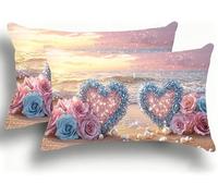Lot de 2 Housse de Coussin 40x80 cm en Velours Amour, Oreiller Decoratif, Housse Coussin Canapé, Papillon 1 Doux Taies D'oreiller Décoratives, avec Fermeture éclair Invisible pour Lit Chambre W0VJ-232
