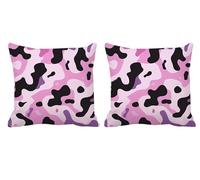 Lot de 2 Housse de Coussin 70x70cm Couleur Coussin Salon de Jardin Exterieur Impermeable Velour Double Face Décoratives Taie d'oreiller pour L'été,Outdoor Terrasse,Banc,Canapé,Chaise Abstrait -T851
