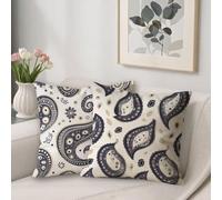 Lot de 2 Housse de Coussin Europe du Nord Taie Oreiller 50x50 Carré Lin Taie Oreiller, Coussin Exterieur Impermeable Protege Oreiller pour Decoration Chambre Maison Jardin Exterieur Noir P-133