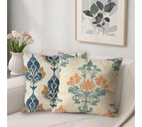 Lot de 2 Housse de Coussin Europe du Nord Taie Oreiller 75x75 Carré Lin Taie Oreiller, Coussin Exterieur Impermeable Protege Oreiller pour Decoration Chambre Maison Jardin Exterieur Beige P-107